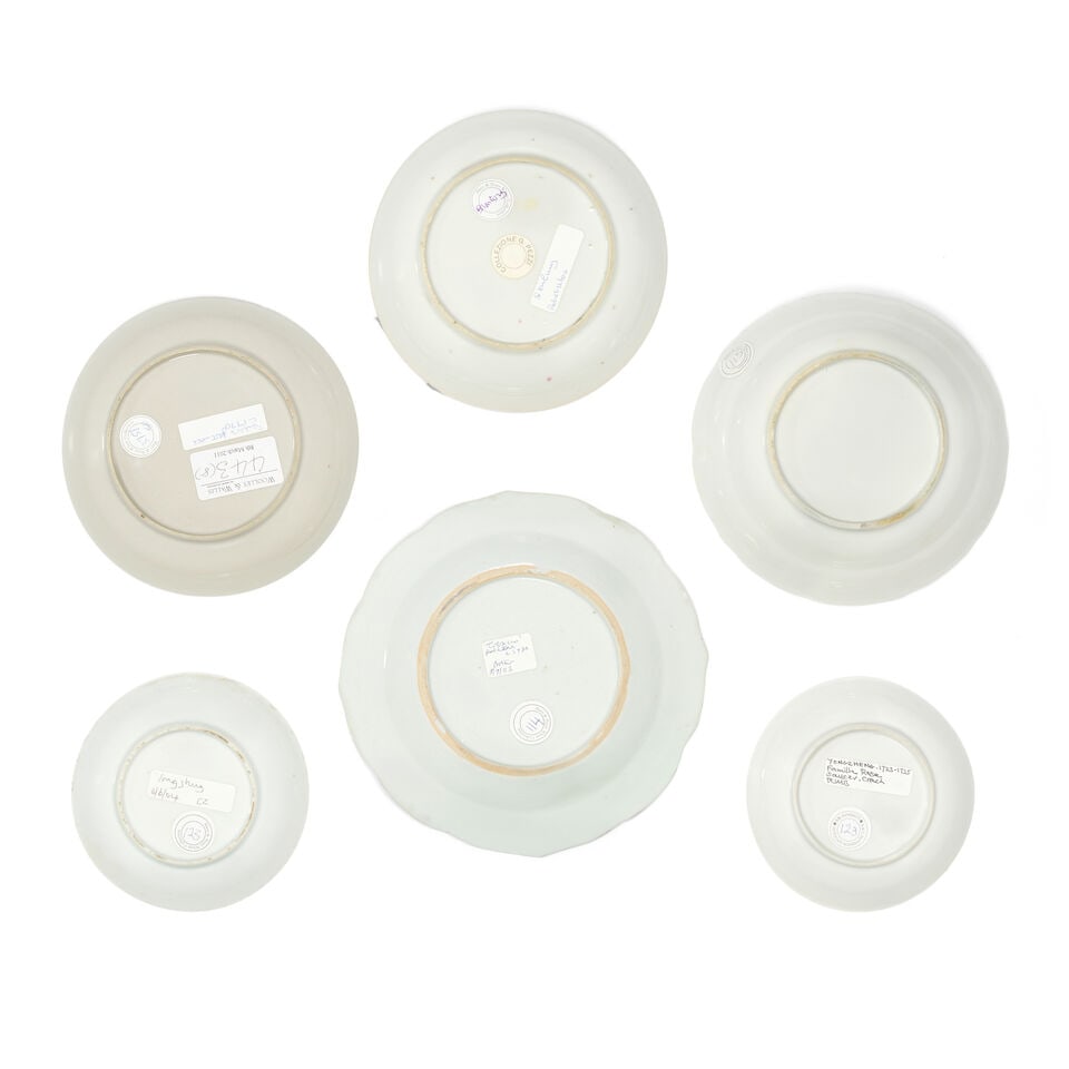 SIX FAMILLE ROSE SAUCER DISHES Yongzheng-Qianlong - 2