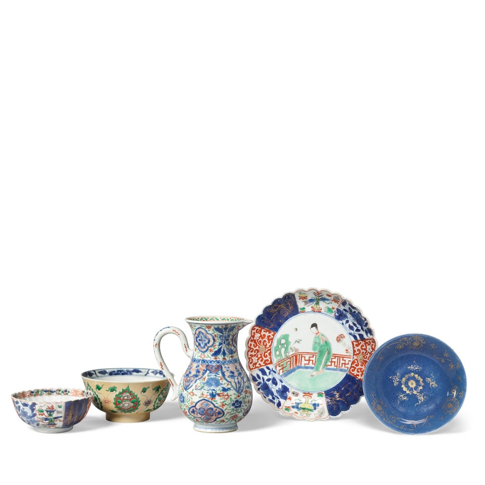 A GROUP OF FAMILLE VERTE AND POWDER BLUE WARES Kangxi (5) - 3