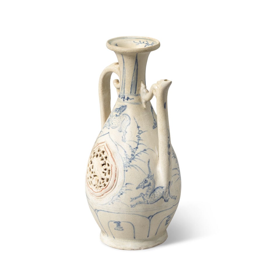 A HOI AN HOARD BLUE AND WHITE EWER Vietnam, 15th/16th century - 4