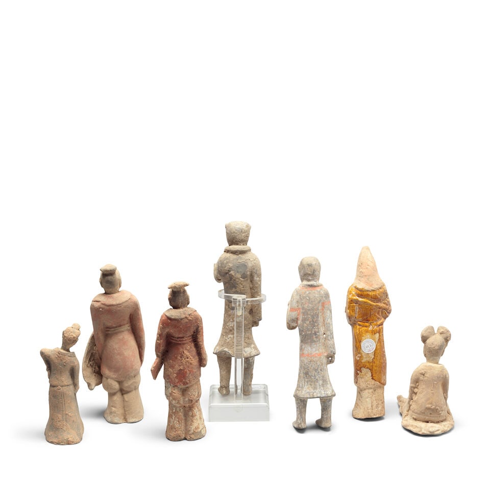 A GROUP OF SEVEN TERRACOTTA FIGURES Han Dynasty and later (8) - 3