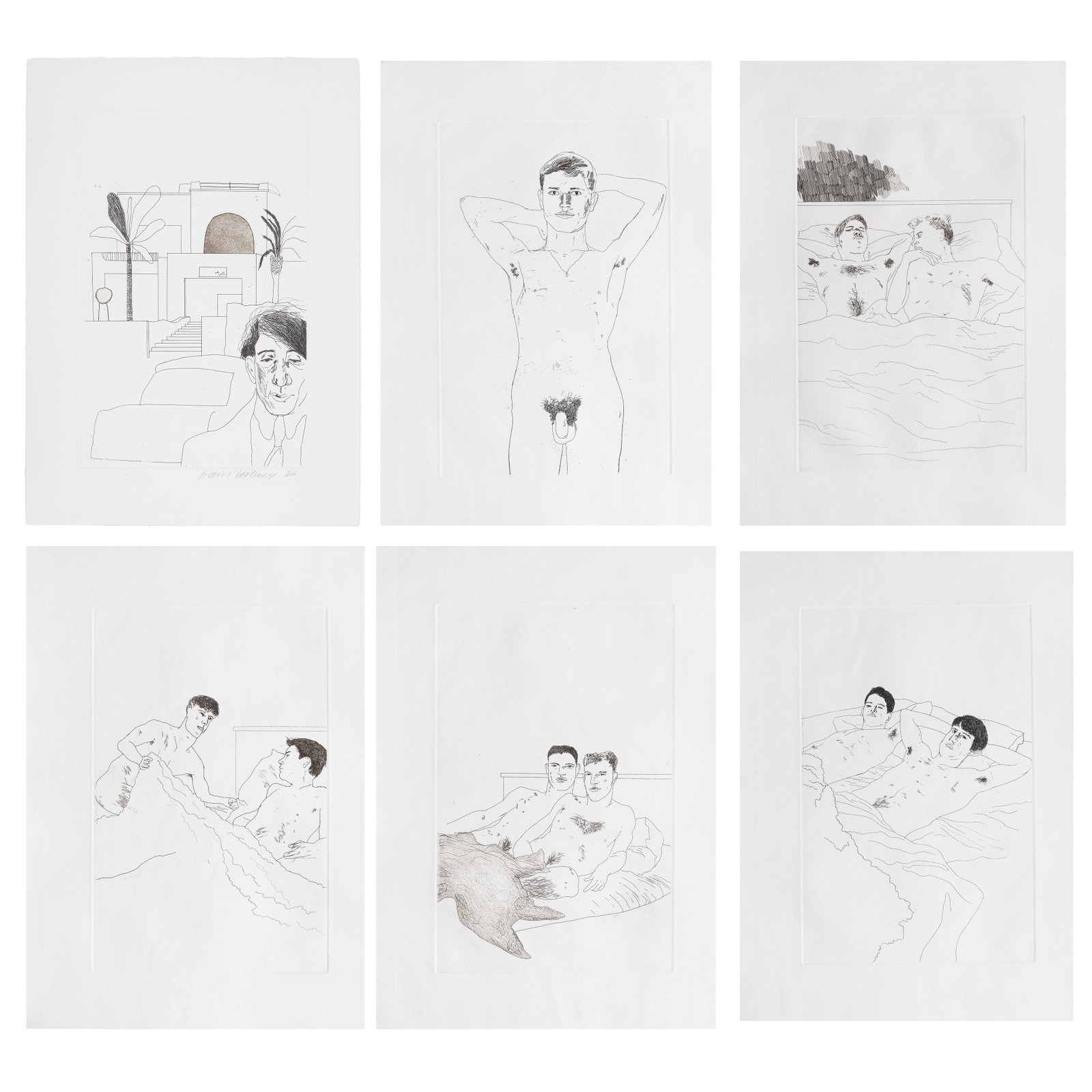 David Hockney R.A. (British, born 1937) Illustrations for Fourteen Poems by C. P. Cavafy (Editio... (1 of 1)