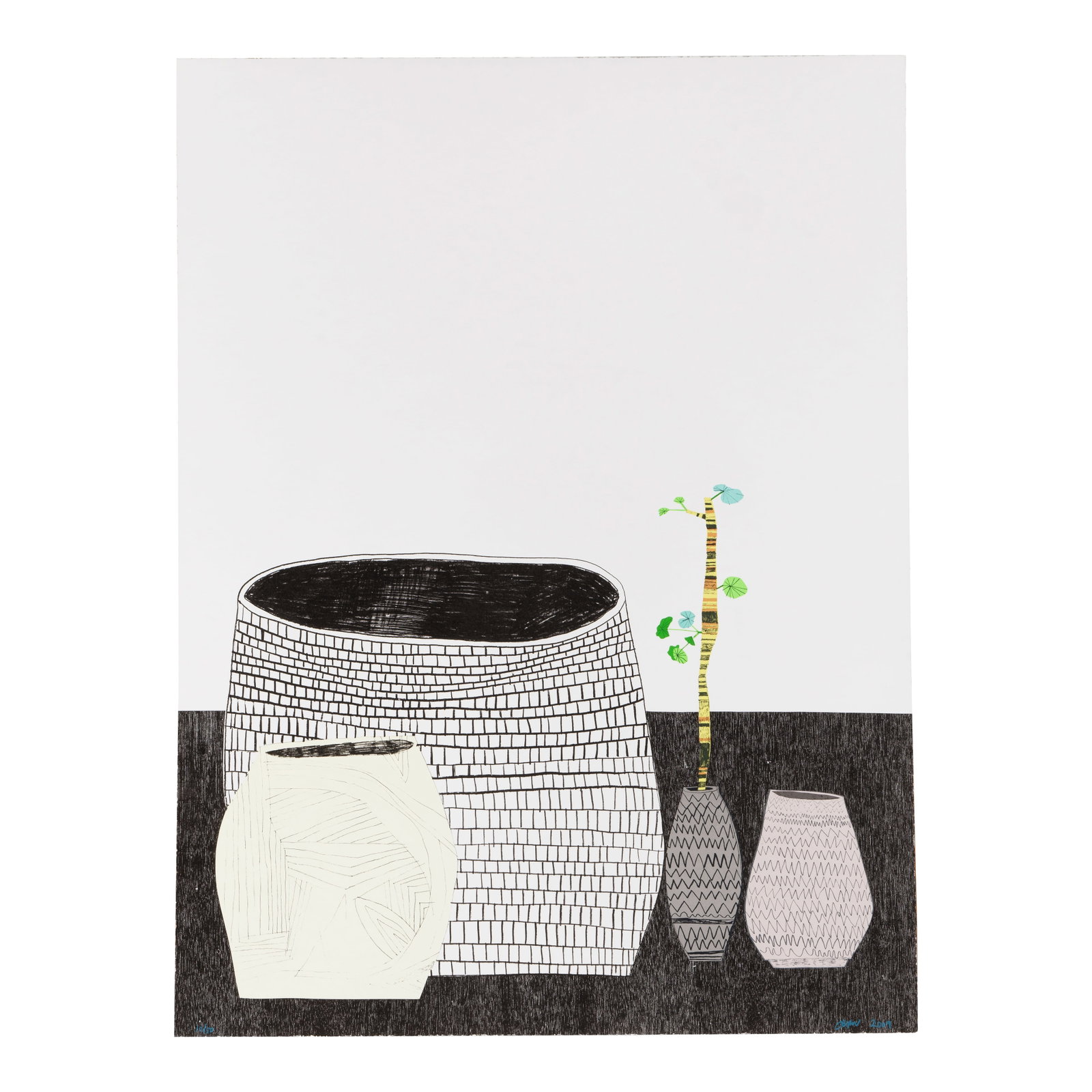 Jonas Wood (American, born 1977) Untitled Lithograph and screenprint in colours, 2009, signed, d... (1 of 1)