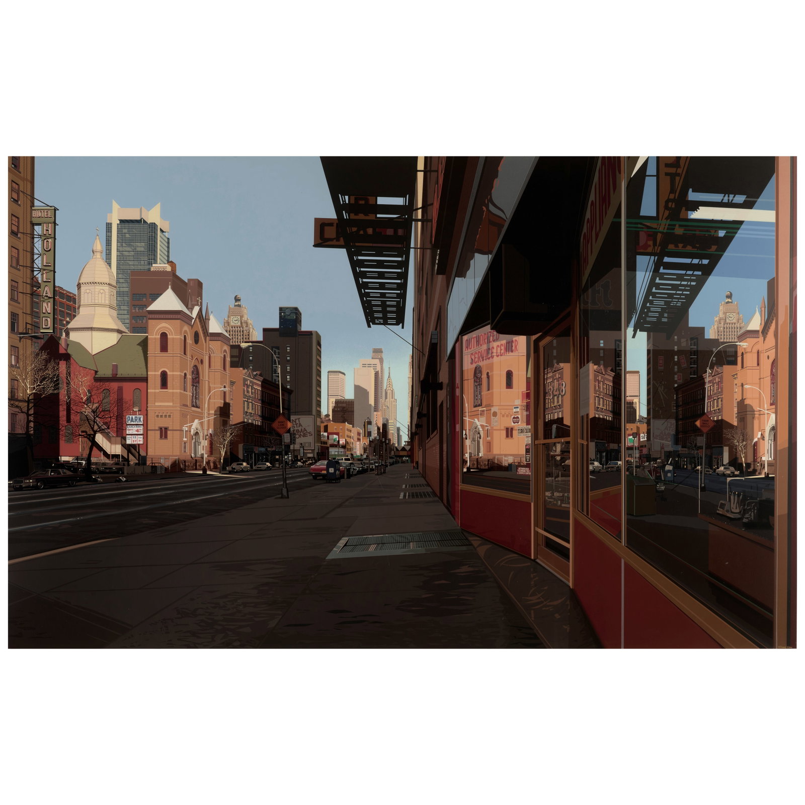 Richard Estes (American, born 1932) Holland Hotel Screenprint in colours, 1980, on three laminat... (1 of 1)