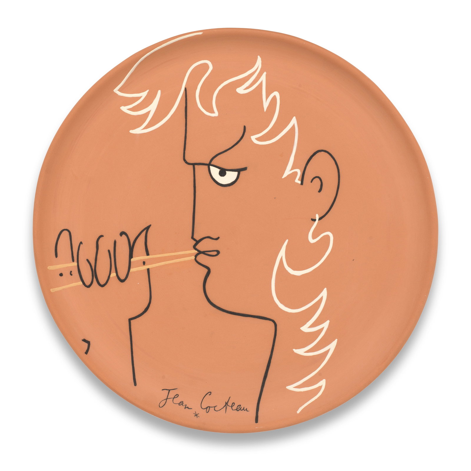 Jean Cocteau (French, 1889-1963) Le joueur de pipeau signed Jean Cocteau; marked and numbered &#... (1 of 1)