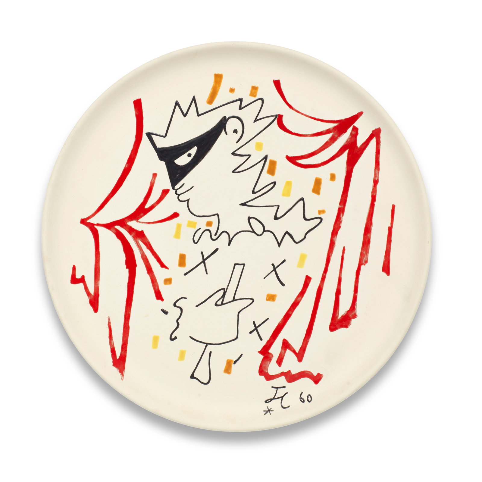 Jean Cocteau (French, 1889-1963) Le rideau rouge signed with the initials and dated JC 60; marke... (1 of 1)