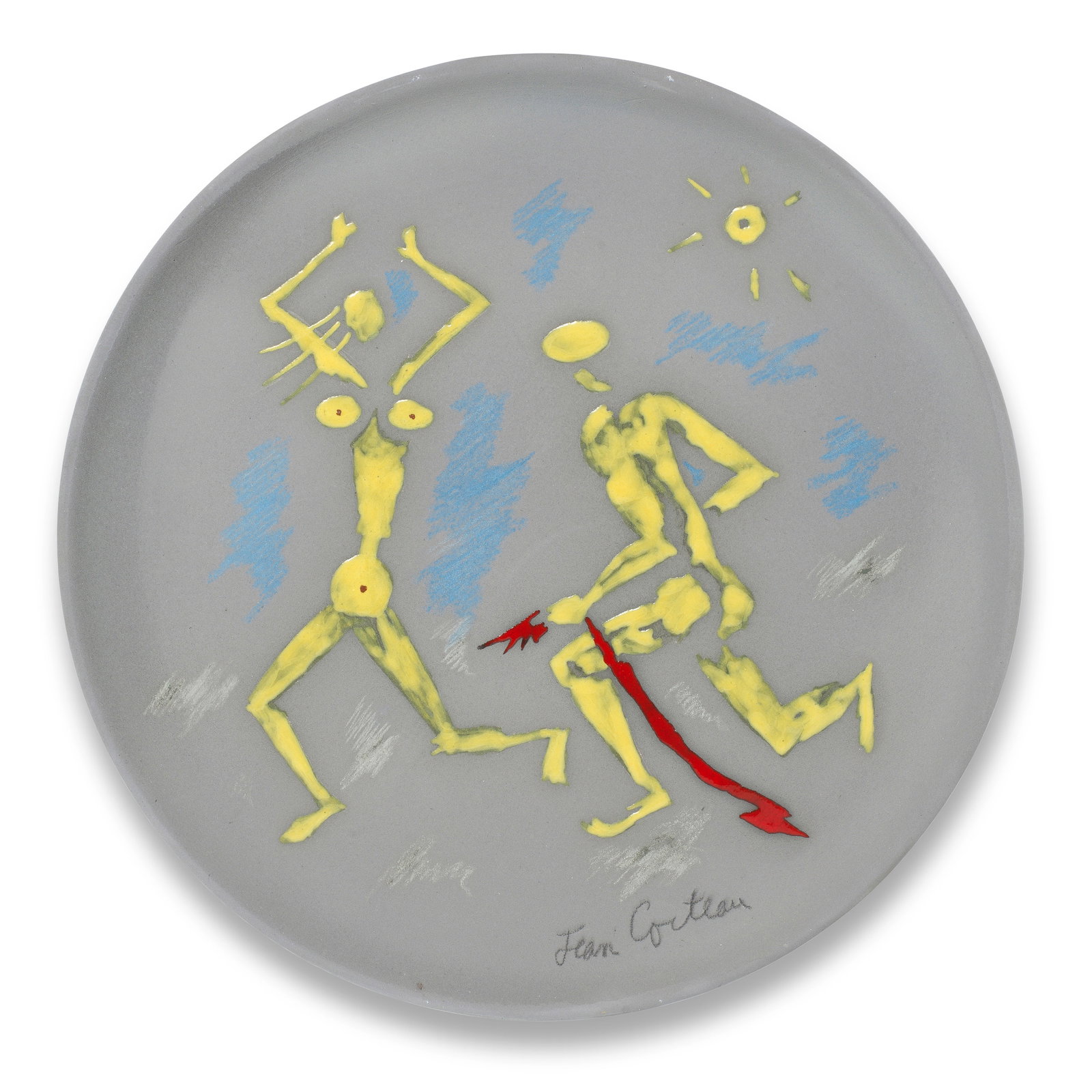 Jean Cocteau (French, 1889-1963) Atalante et Hippomène signed Jean Cocteau; marked and numb...: Jean Cocteau (French, 1889-1963) Atalante et Hippomène (Guédras 46) signed Jean Cocteau; marked and numbered Édition originale de Jean Cocteau / Atelier Madeline-Jolly / 18/20 (undernea
