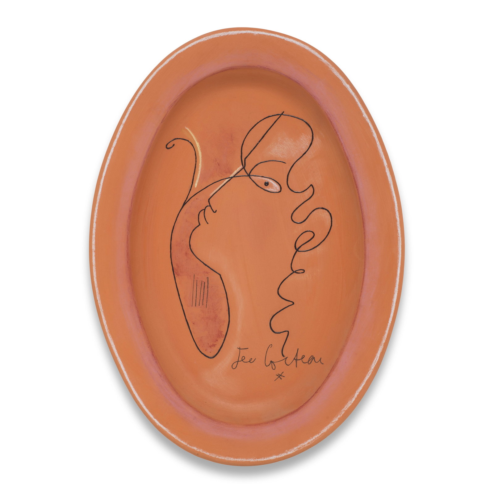 Jean Cocteau (French, 1889-1963) La Tristesse d'Orphée signed Jean Cocteau; marked and numb...: Jean Cocteau (French, 1889-1963) La Tristesse d'Orphée (Guédras 247) signed Jean Cocteau; marked and numbered Édition originale de Jean Cocteau / Atelier Madeline-Jolly / 4/30 (undernea