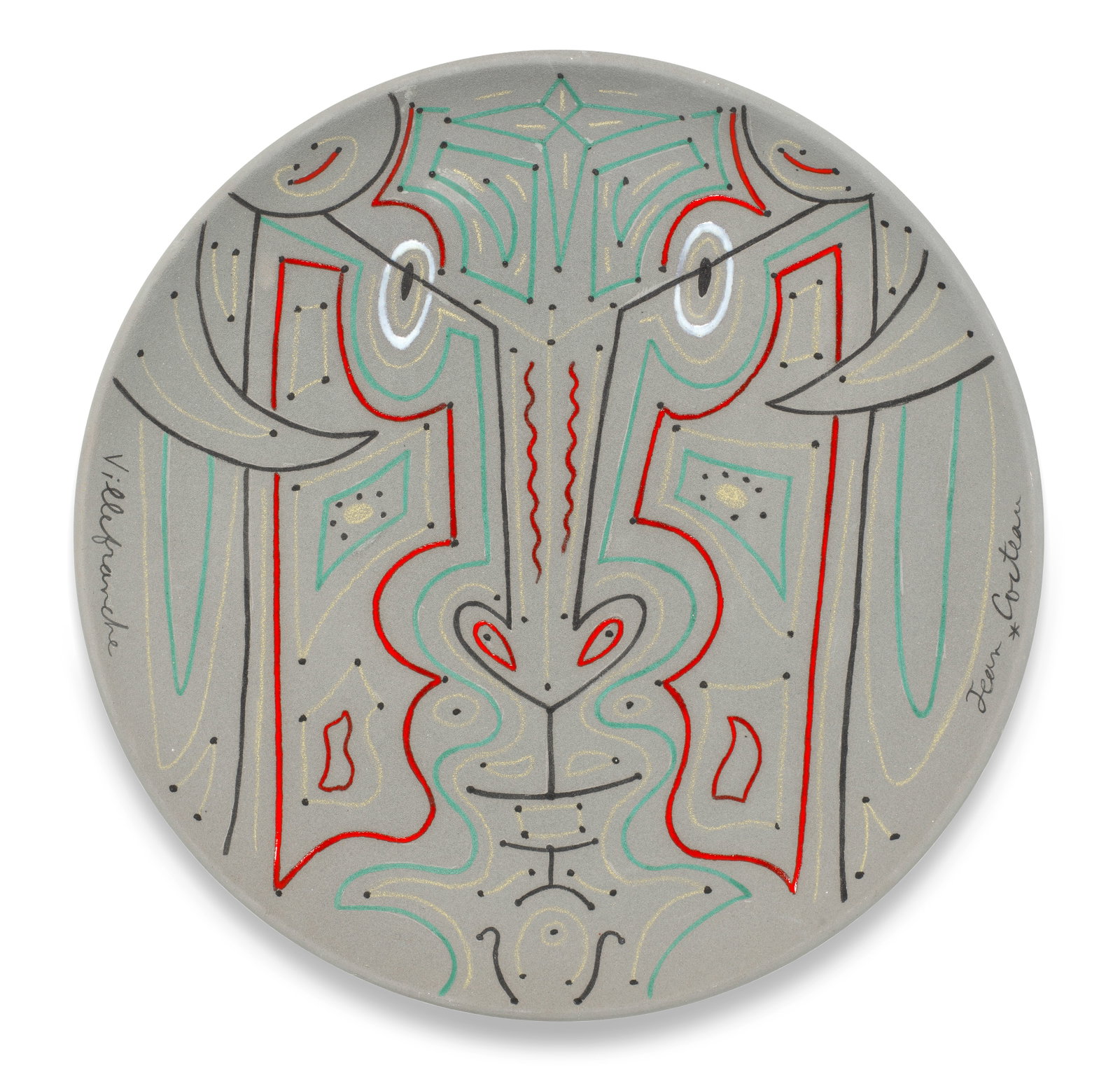 Jean Cocteau (French, 1889-1963) Aztèque signed Jean Cocteau Villefranche; marked and numbe... (1 of 1)