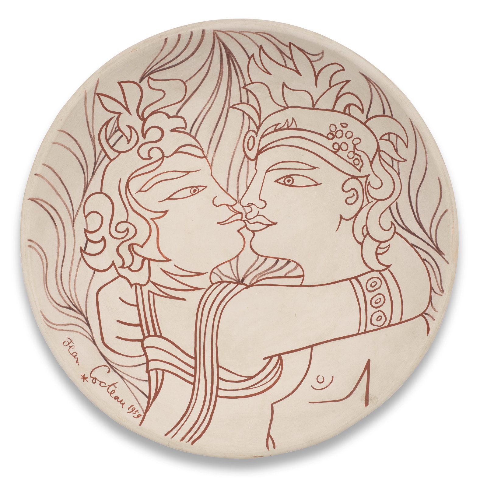 Jean Cocteau (French, 1889-1963) Têtes d'Hindous signed and dated Jean Cocteau 1959; marked... (1 of 1)