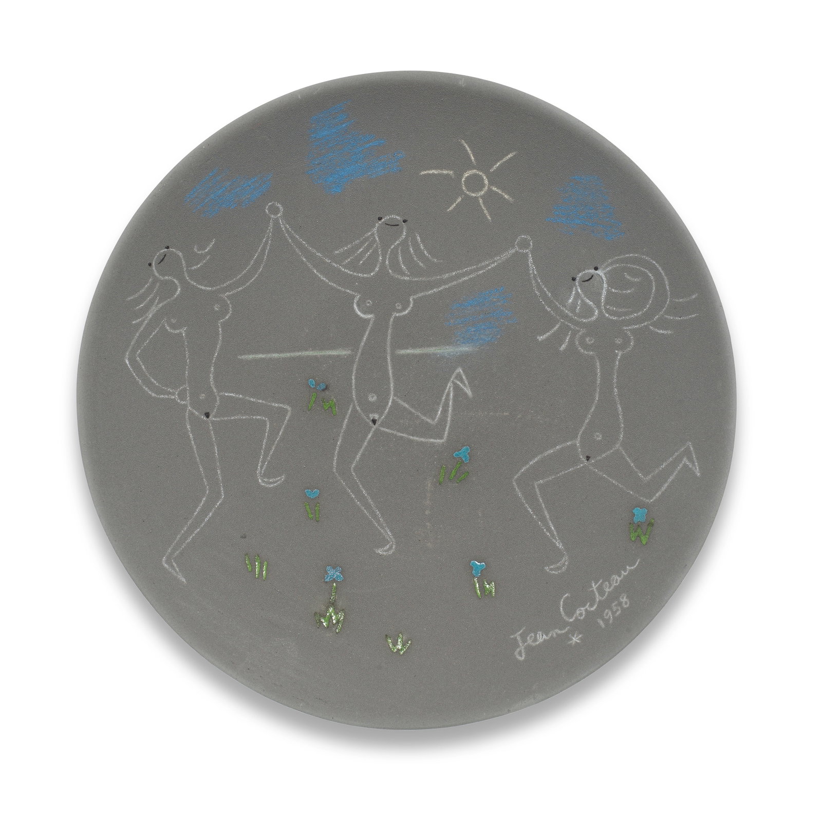 Jean Cocteau (French, 1889-1963) Ronde de trois danseuses, from Danses antiques signed and dated... (1 of 1)