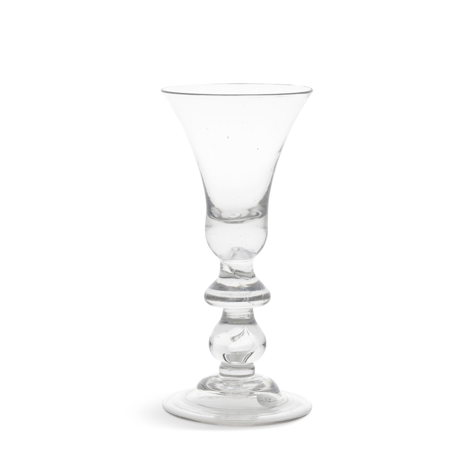 A rare drop-knopped heavy baluster goblet, circa 1715 (1 of 1)