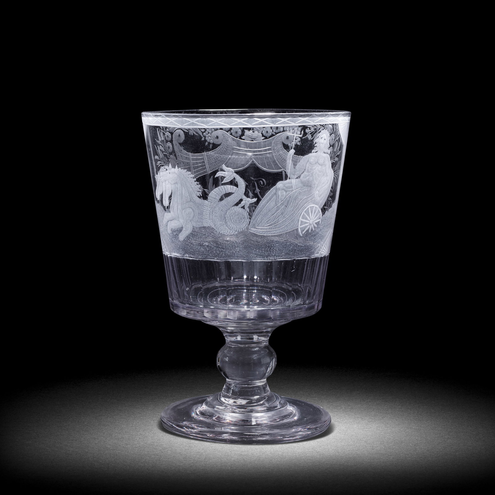 A mammoth North East engraved rummer by Thomas Hudson, circa 1845-50 (1 of 1)