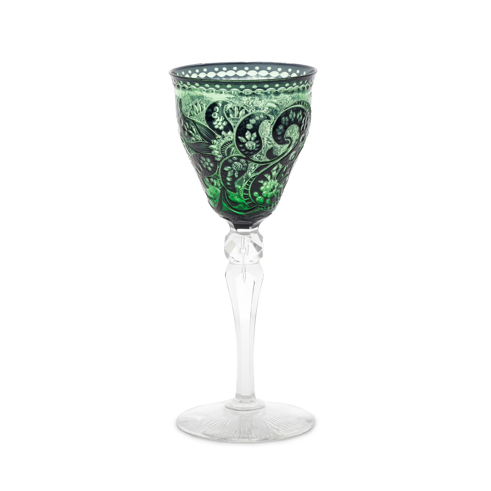 A fine Stevens and Williams intaglio-cut cased hock glass, circa 1900-18 (1 of 1)