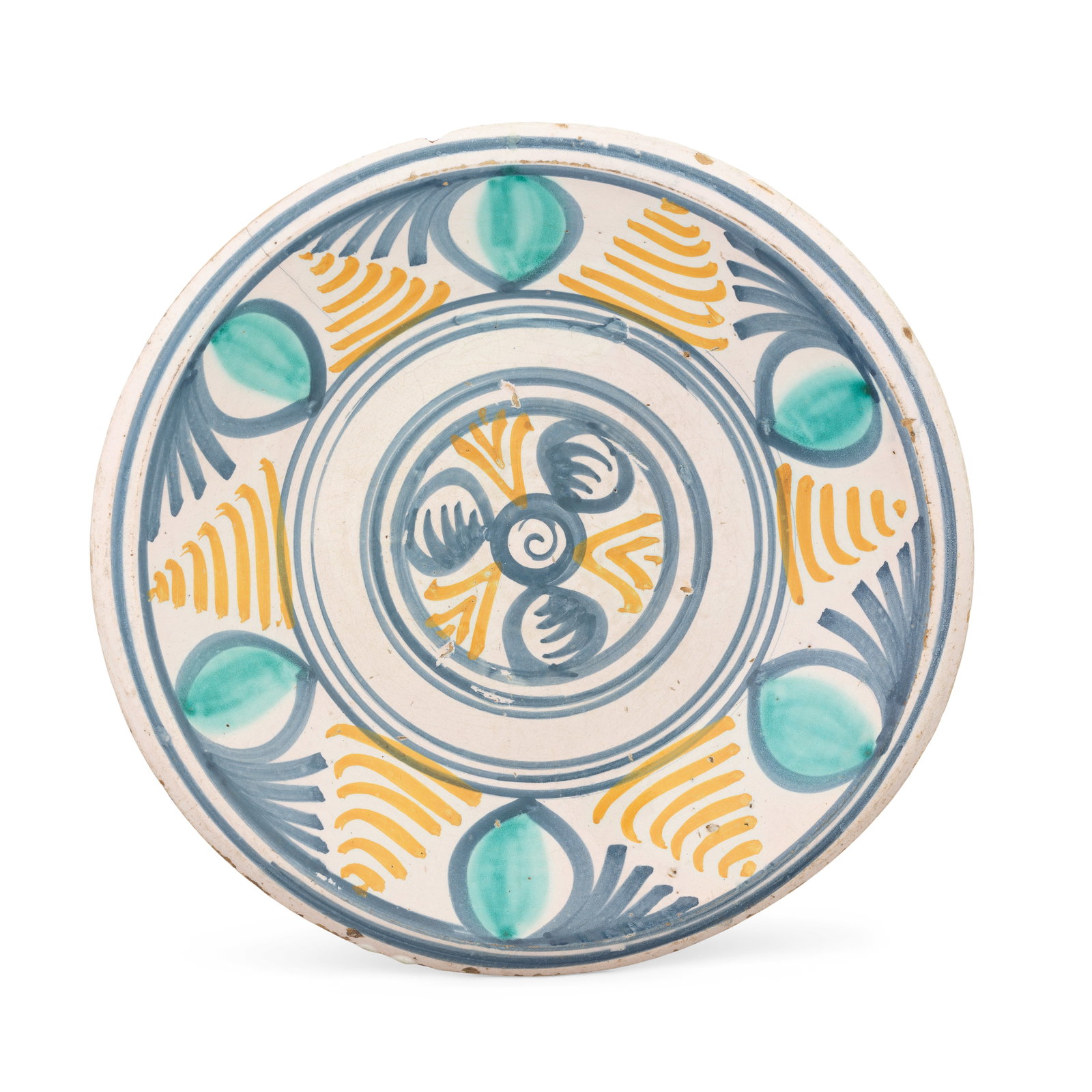 An early English delftware geometric charger, circa 1650-80 (1 of 1)