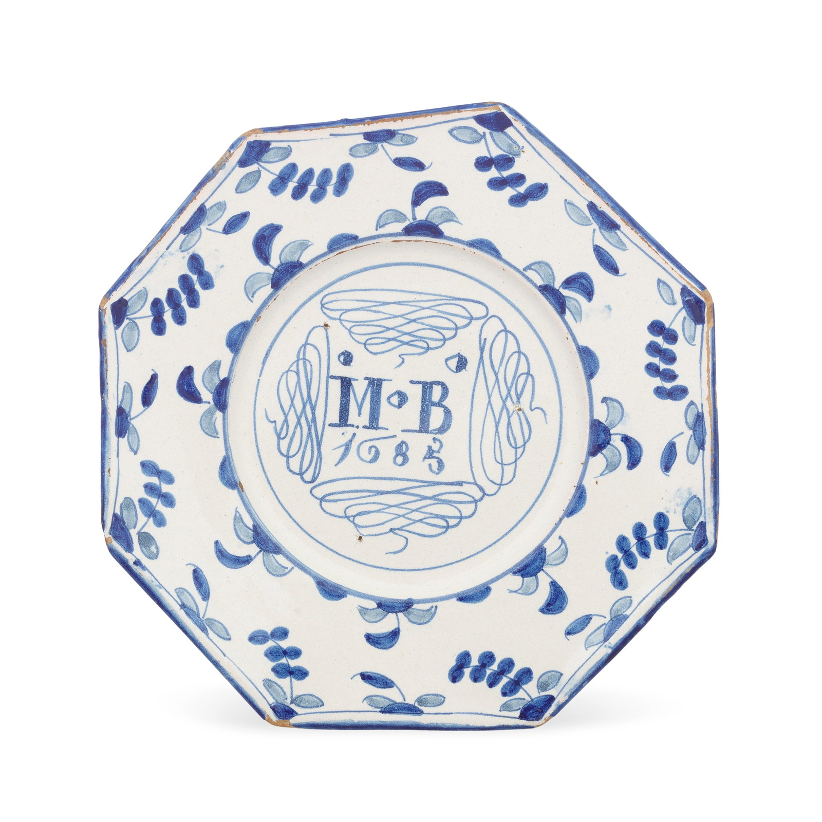 A Brislington delftware plate, dated 1685 (1 of 1)