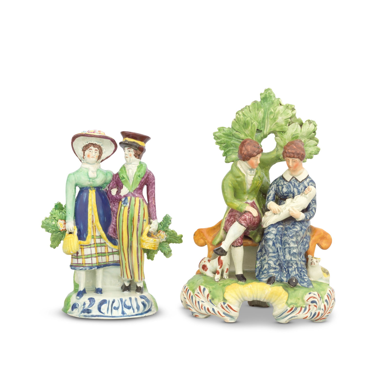 Two Staffordshire figure groups, circa 1820 (1 of 1)