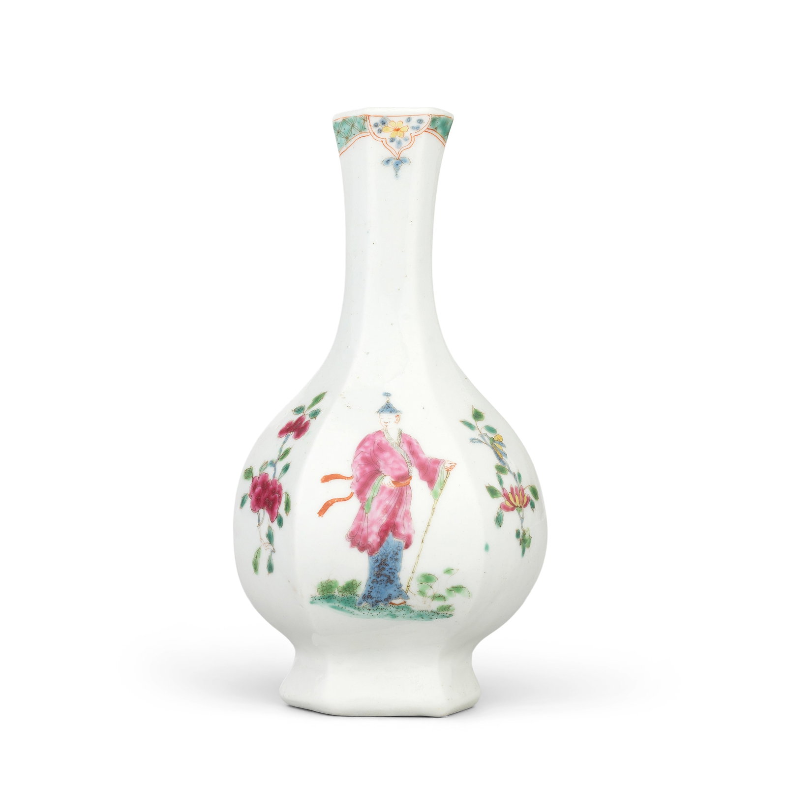A Worcester bottle vase, circa 1753-54 (1 of 1)