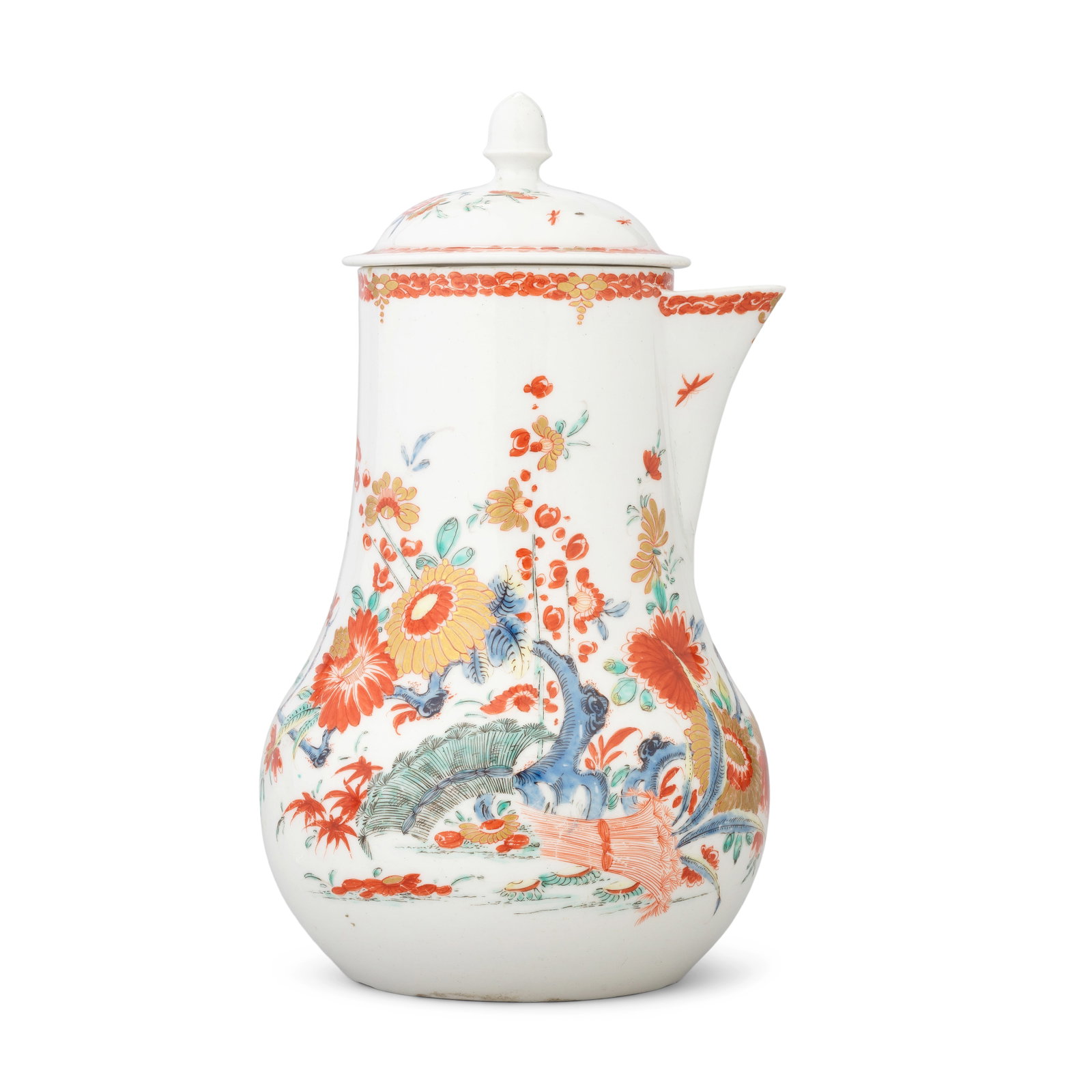 A superb Bow chocolate pot and cover, circa 1756 (1 of 1)