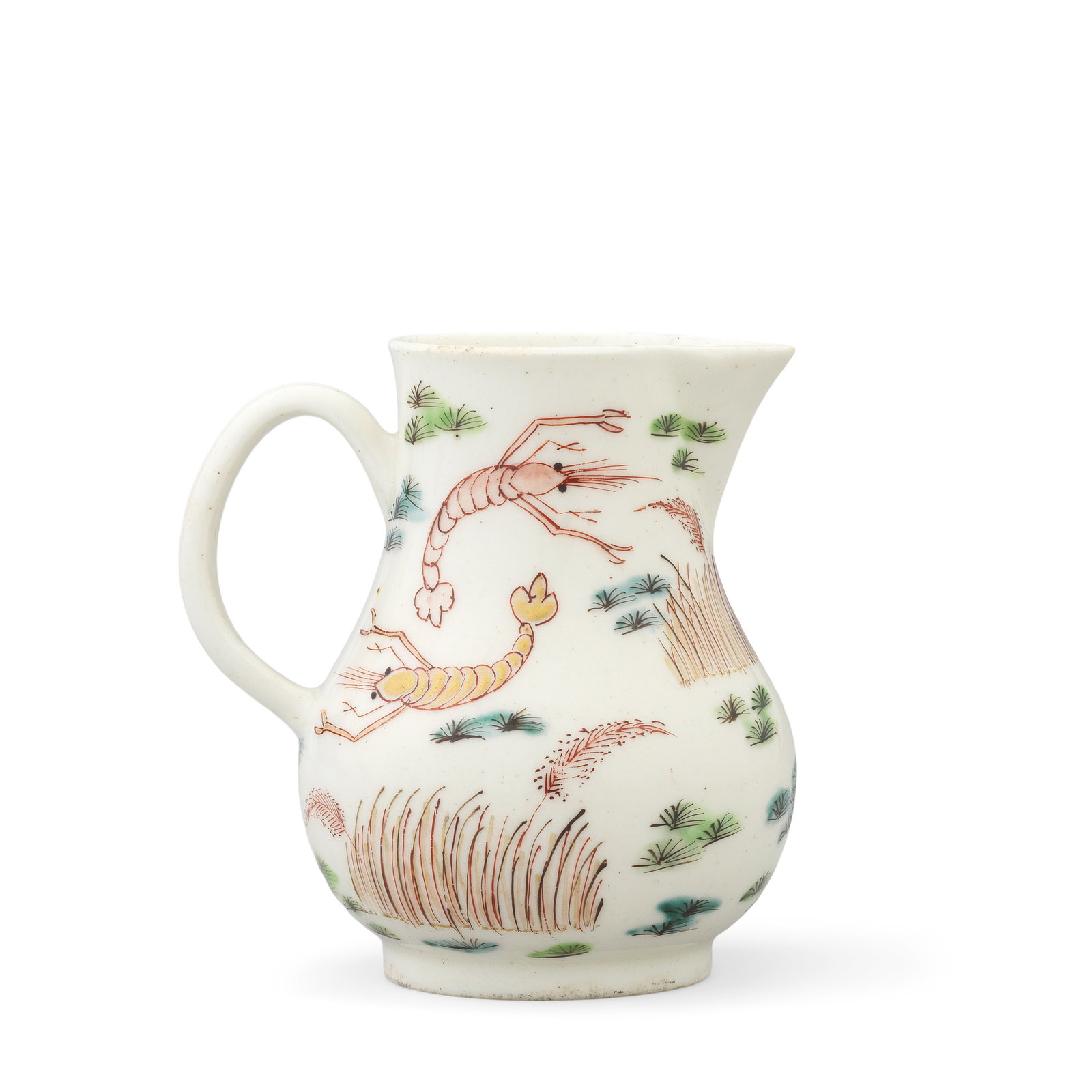 An unusual Bow cream jug, circa 1753-55 (1 of 1)