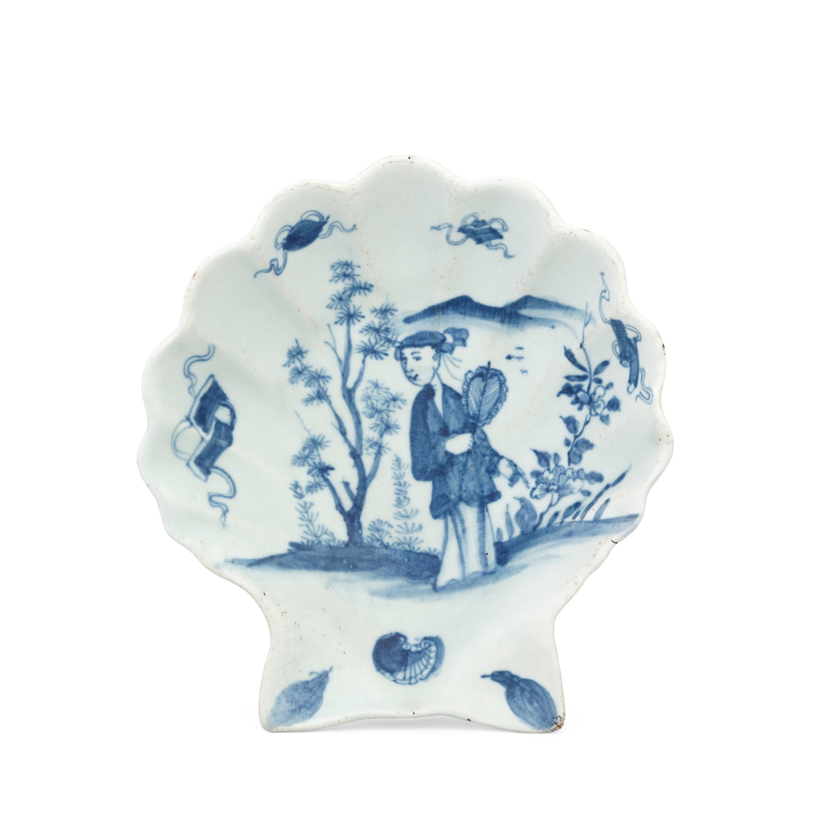 An exceptional Lund's Bristol large scallop shell dish, circa 1749 (1 of 1)