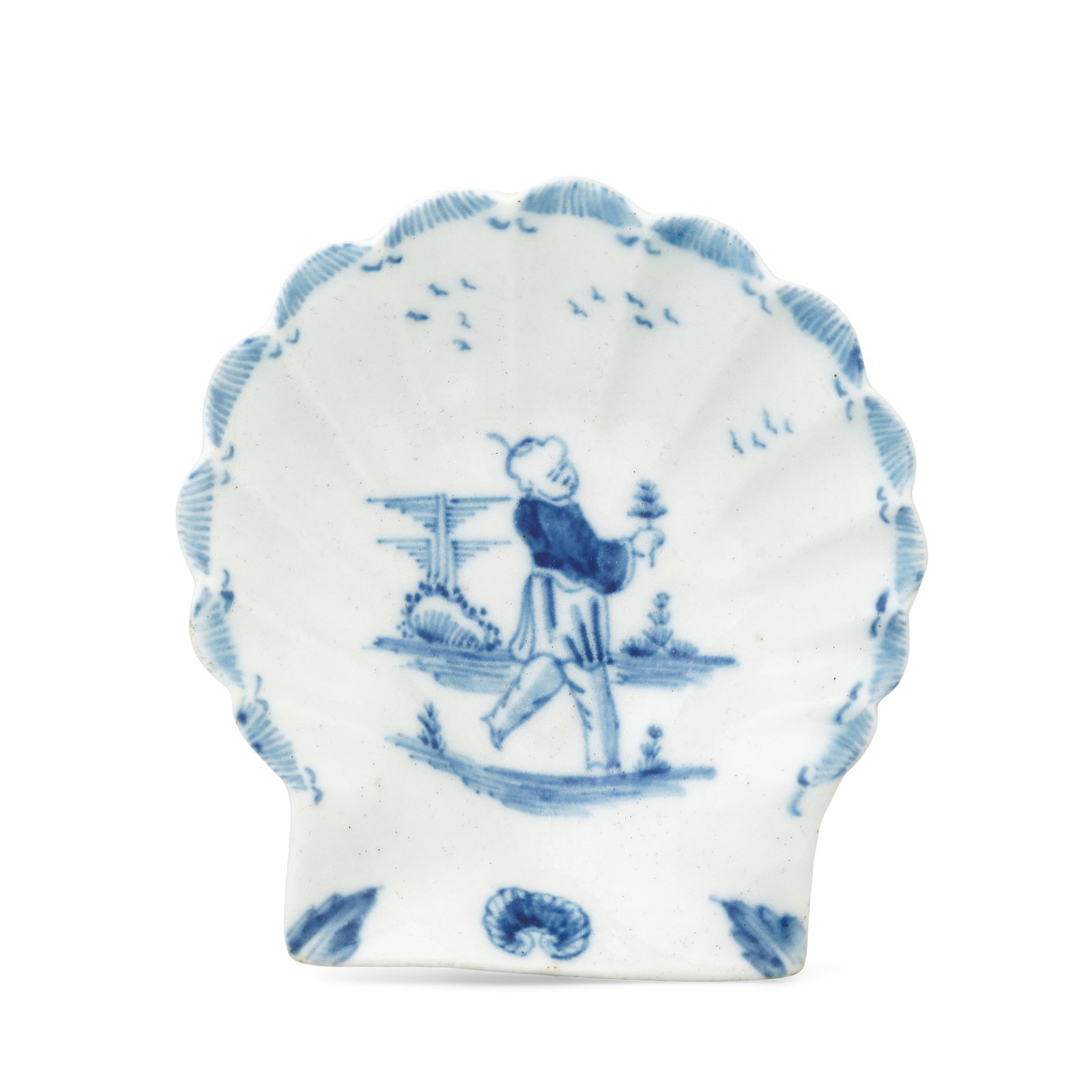 A Lund's Bristol scallop shell pickle dish, circa 1751 (1 of 1)