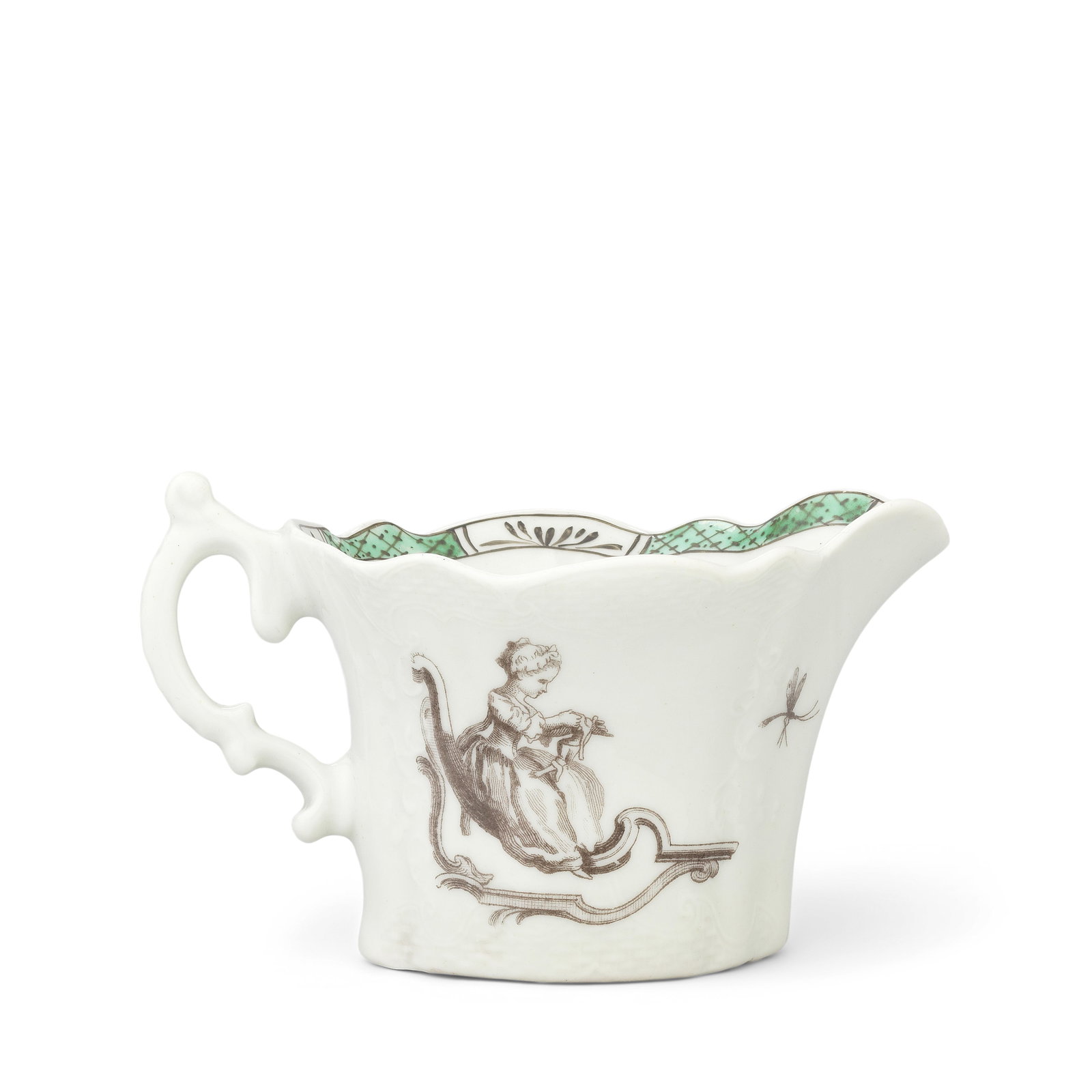 A fine Worcester creamboat, circa 1755-56 (1 of 1)