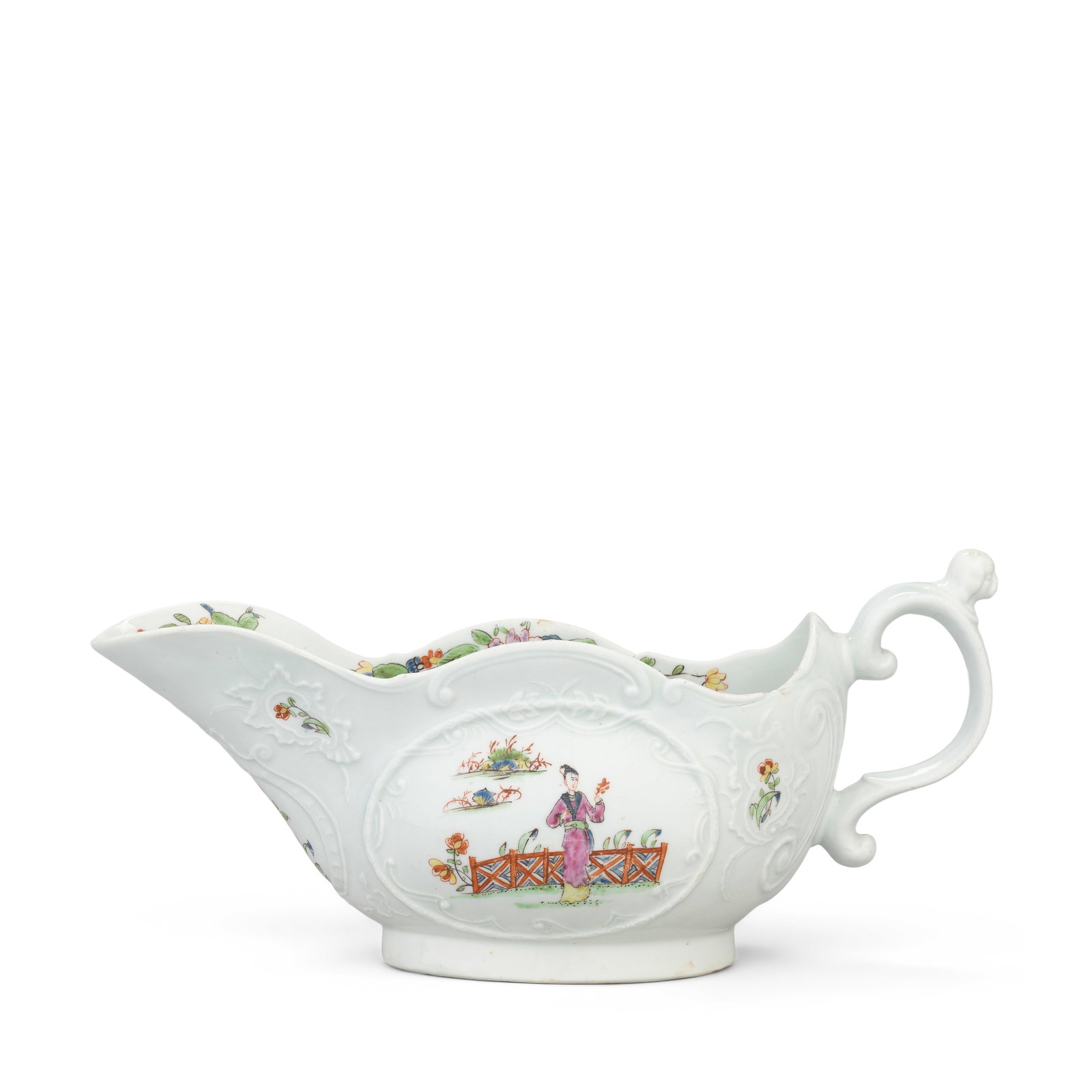 A Worcester sauceboat, circa 1753-54 (1 of 1)