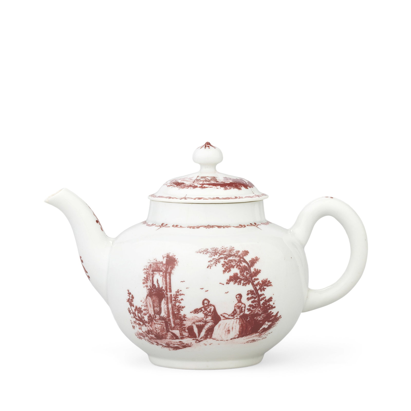 A rare Worcester teapot and cover, circa 1756-58 (1 of 1)