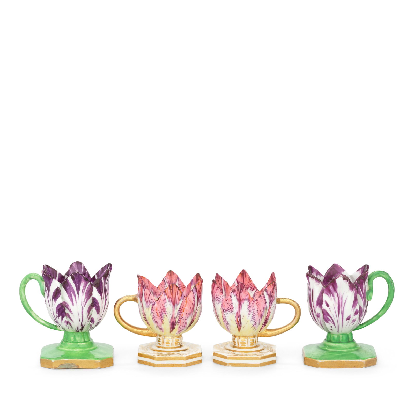 Two pairs of tulip cups, circa 1815-1825 (1 of 1)