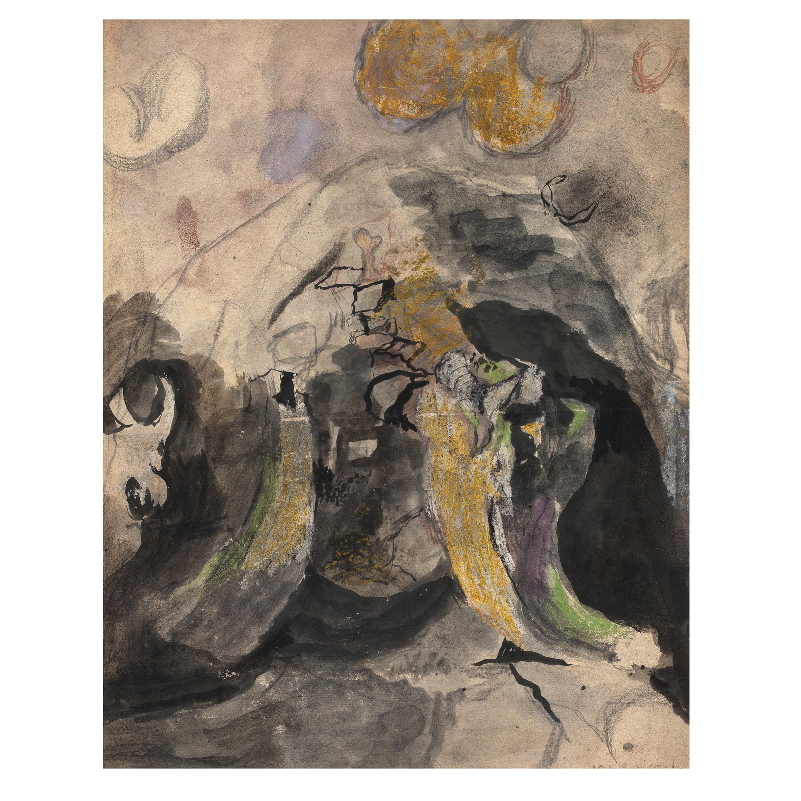 Graham Sutherland O.M. (British, 1903-1980) Mountain Lane 44.5 x 35.3 cm. (17 1/2 x 13 7/8 in.) (1 of 1)
