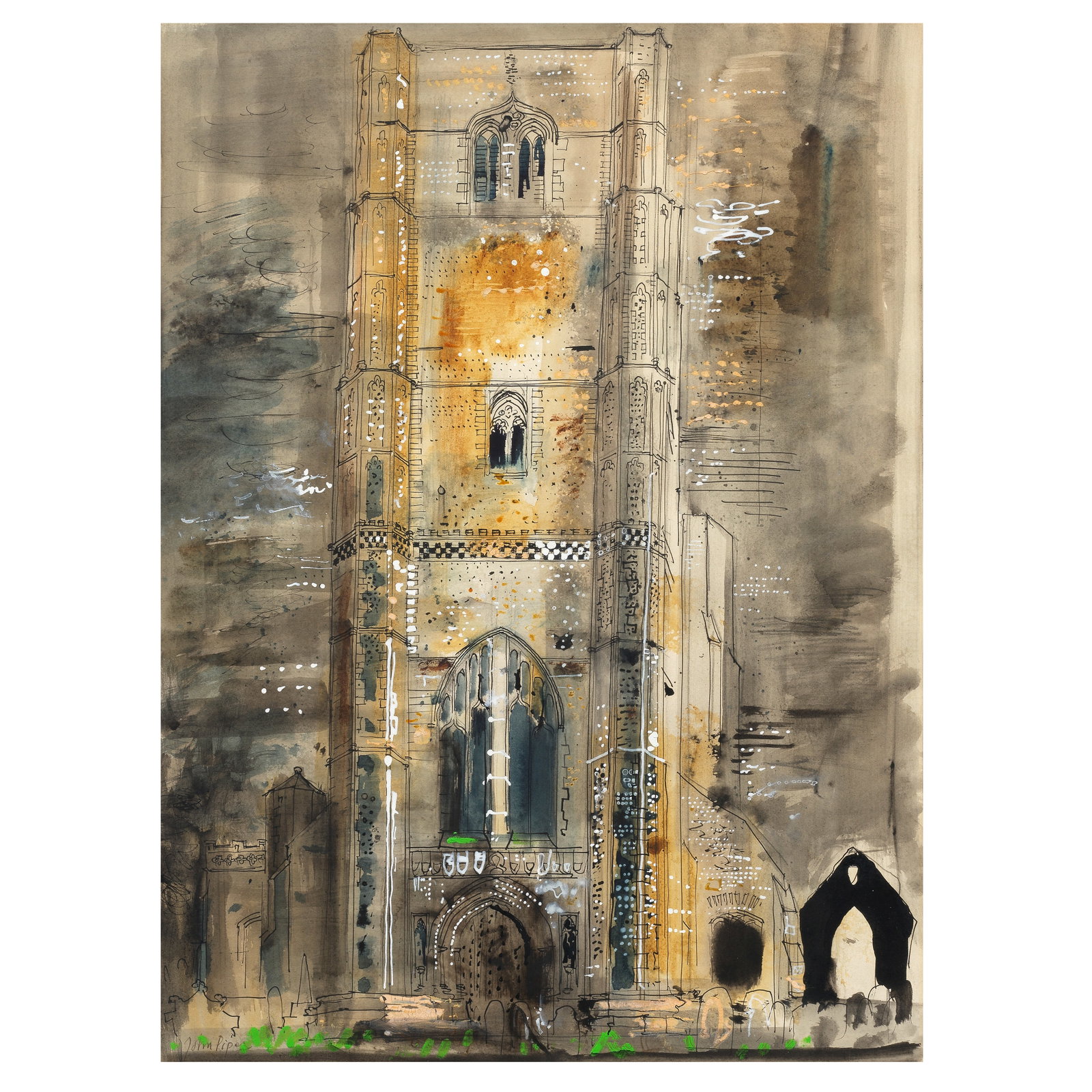 John Piper C.H. (British, 1903-1992) Wymondham, Norfolk 71 x 53 cm. (28 x 20 7/8 in.) (Executed ... (1 of 1)