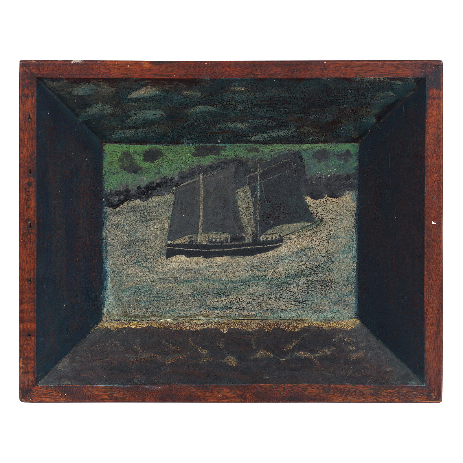 Alfred Wallis (British, 1855-1942) Cornish Fishing Boat 38.2 x 47 x 9.5 cm. (15 x 18 1/2 x 3 3/4... (1 of 1)