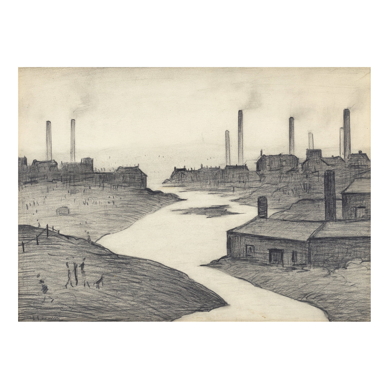 Laurence Stephen Lowry R.A. (British, 1887-1976) The River Irwell from the Crescent, Salford 25.... (1 of 1)