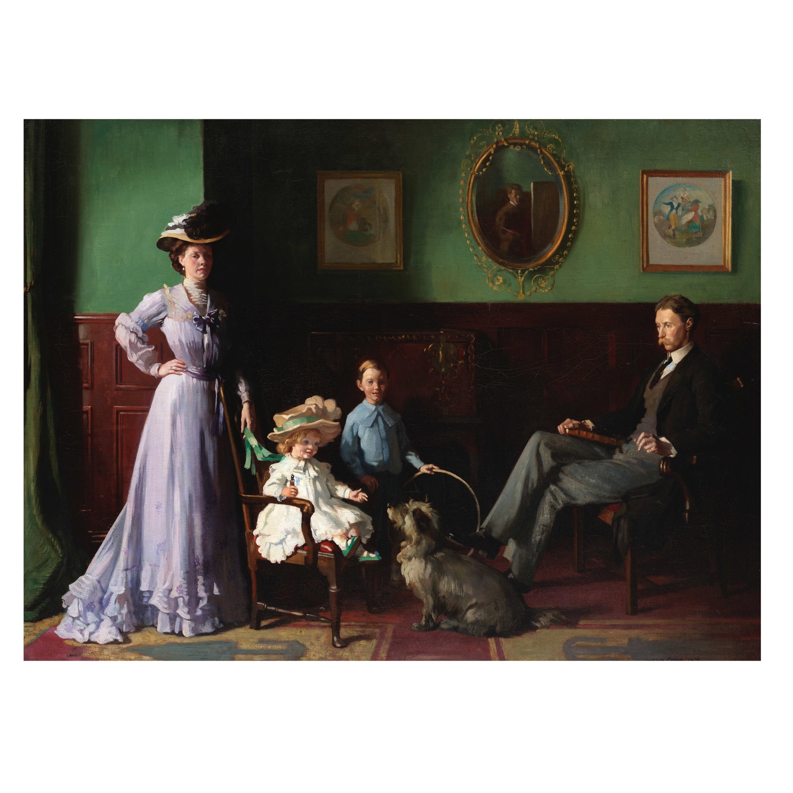 Sir William Orpen N.E.A.C., R.A., H.R.H.A. (Irish, 1878-1931) The Swinton Family 111.3 x 149.2 c... (1 of 1)