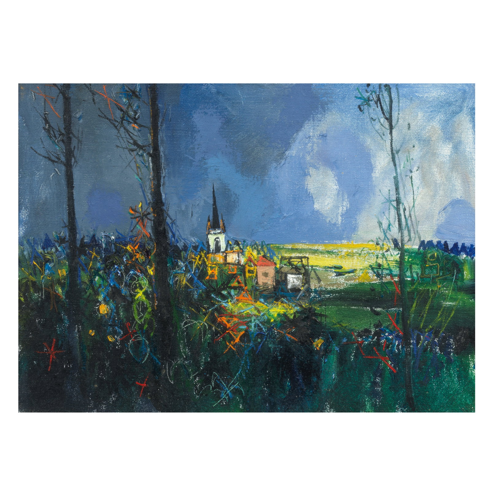 Colin Middleton R.H.A. (Irish, 1910-1983) April Landscape 27.9 x 38.2 cm. (11 x 15 in.) (Painted... (1 of 1)