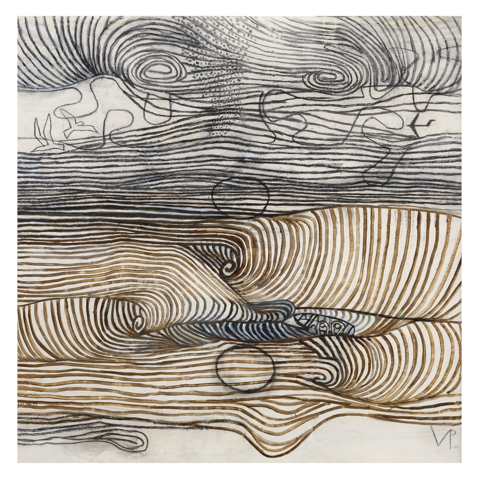 Victor Pasmore R.A. (British, 1908-1998) The Lifeboat 285.7 x 151.8 cm. (112 2/5 x 59 3/4 in.) (... (1 of 1)