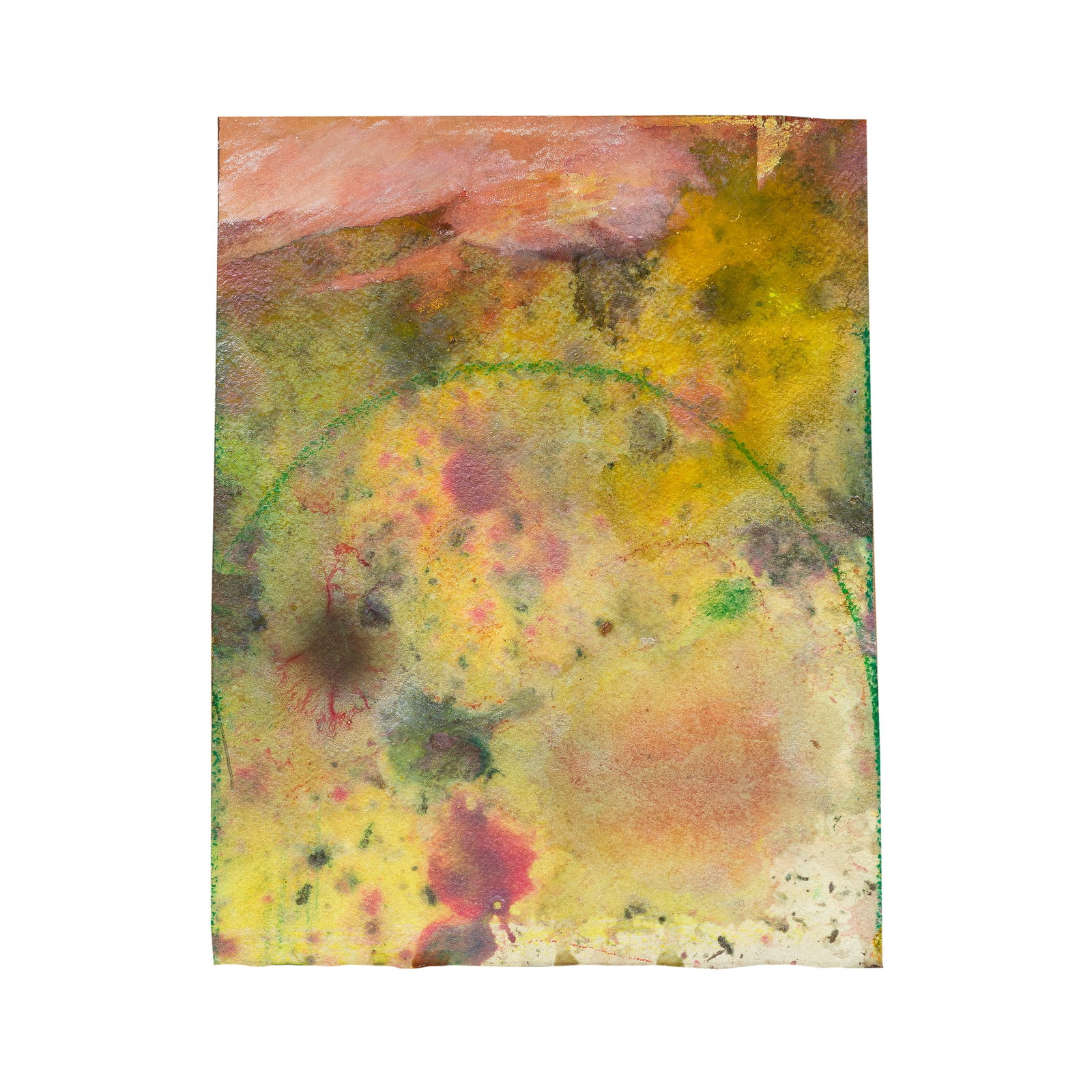 Sir Frank Bowling R.A. (British, born 1934) Jacky Whitten's Rainbow 22.5 x 17.3 cm. (8 7/8 x 6 3... (1 of 1)