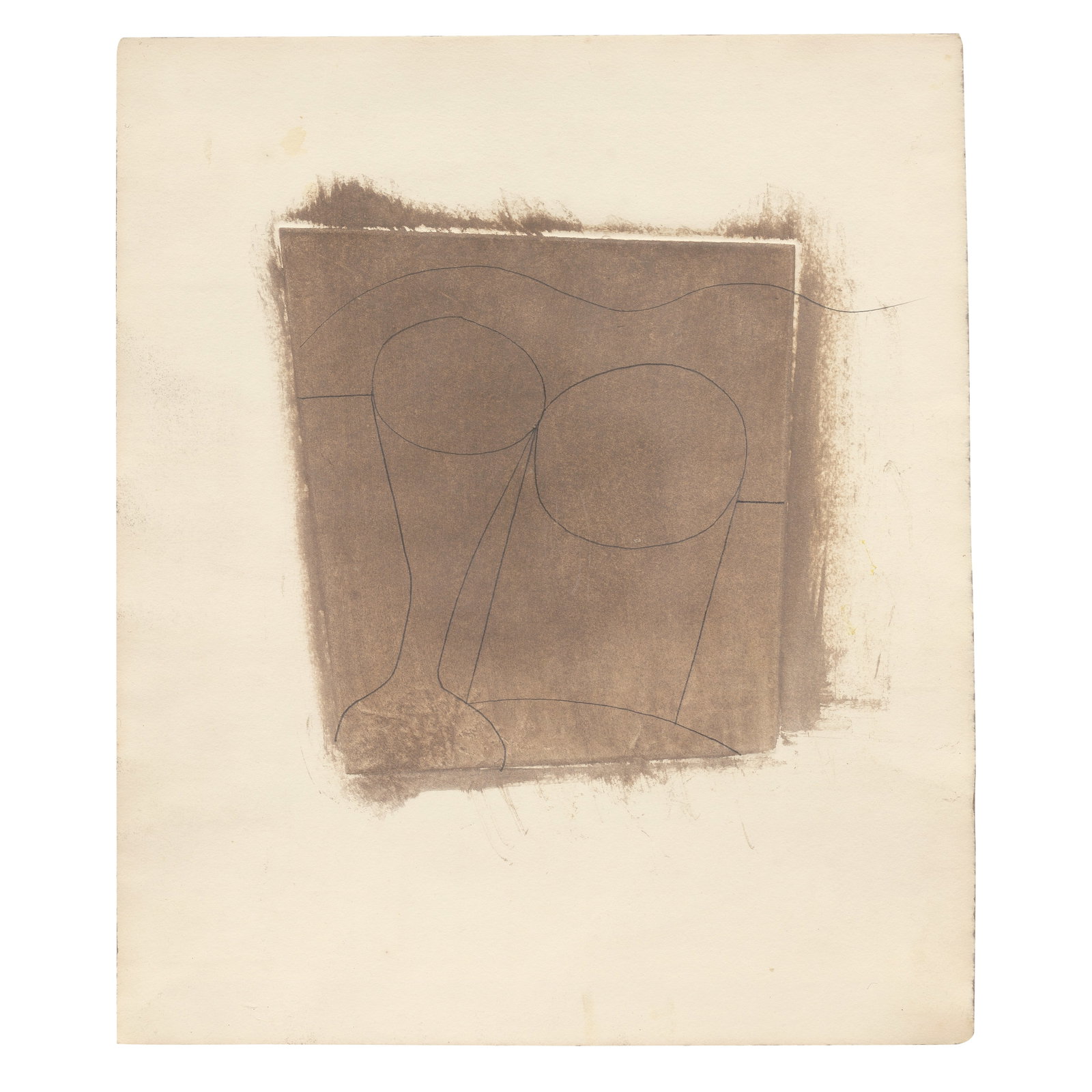 Ben Nicholson O.M. (British, 1894-1982) Forms on Brown 48 x 41.5 cm (18 4/5 x 16 3/10 in) (inclu... (1 of 1)