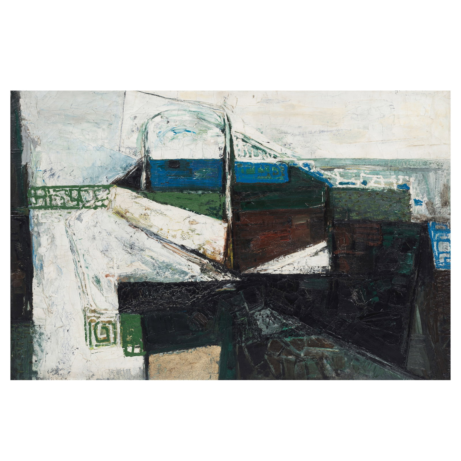 Paul Feiler (British, 1918-2013) Cornish Landscape North 60.6 x 91.3 cm. (23 7/8 x 36 in.) (Pain... (1 of 1)