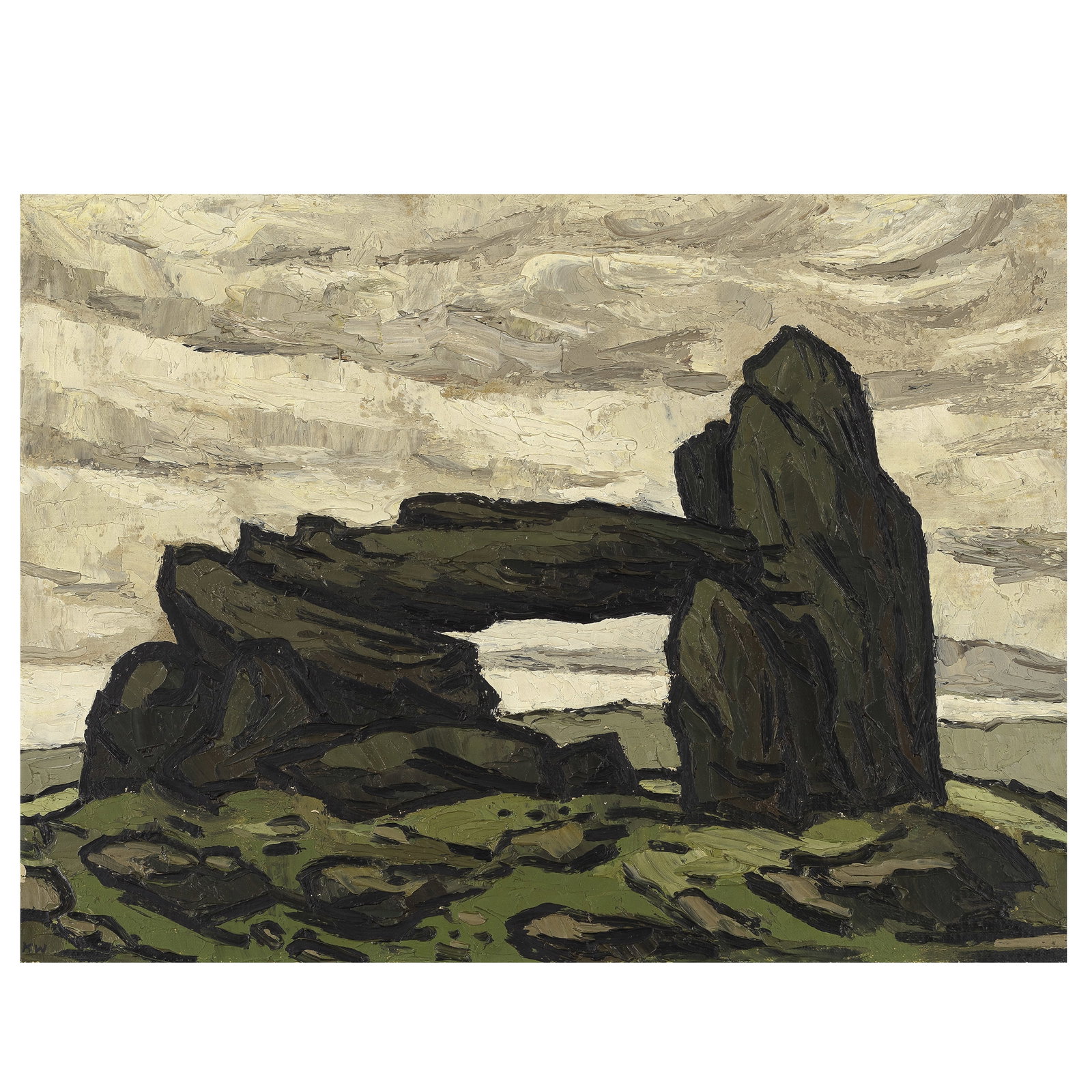 Sir Kyffin Williams (British, 1918-2006) Cromlech, Anglesey 51.1 x 68.6 cm. (20 1/8 x 27 in.) (1 of 1)