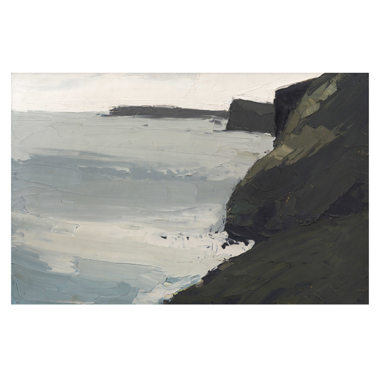Sir Kyffin Williams (British, 1918-2006) Sea near Holyhead 51.2 x 76.4 cm. (20 1/4 x 30 1/8 in.) (1 of 1)