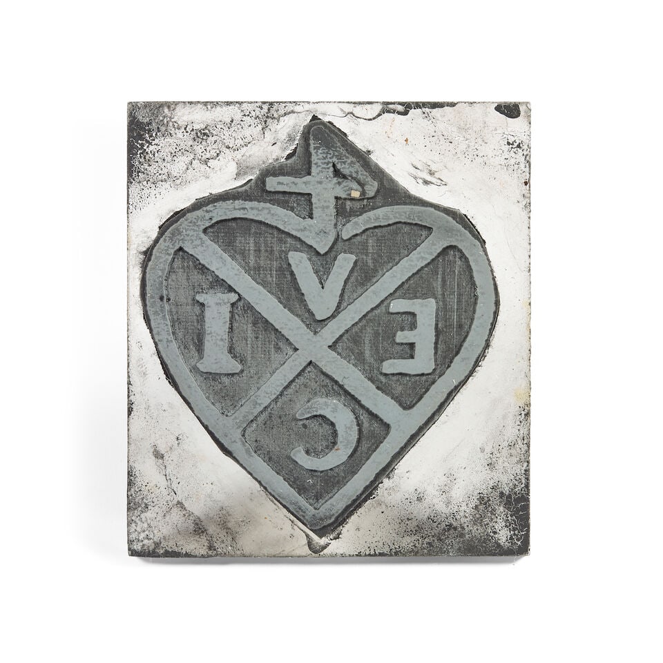 A Perspex mounted rubber stamp, probably for Frank - 2