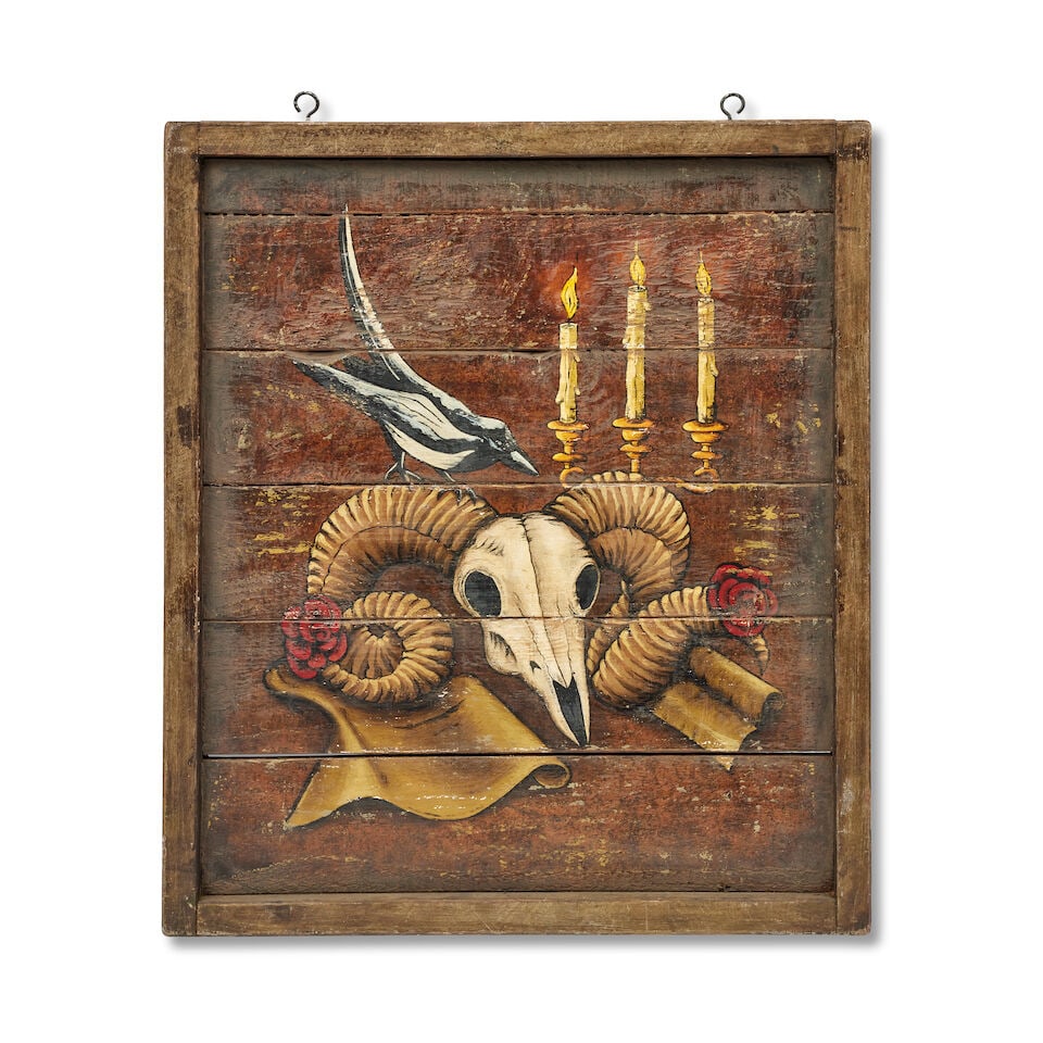 A painted double sided hanging sign First seen Season 7, Episode 10, 'Brotherly Love', for the P... (1 of 3)