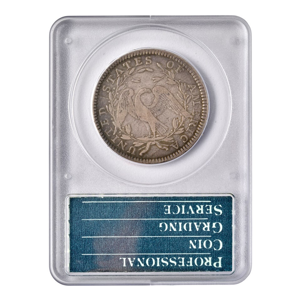 A UNITED STATES 1794 FLOWING HAIR HALF DOLLAR, PCGS VG10. - 2