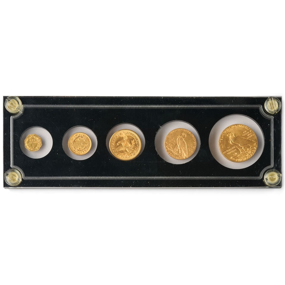 A UNITED STATES GOLD COIN TYPE SET. - 2