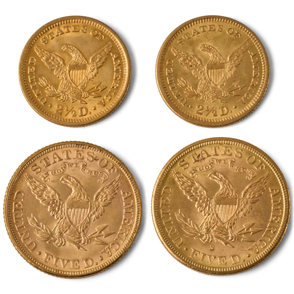 FOUR UNITED STATES LIBERTY HEAD GOLD COINS. - 2