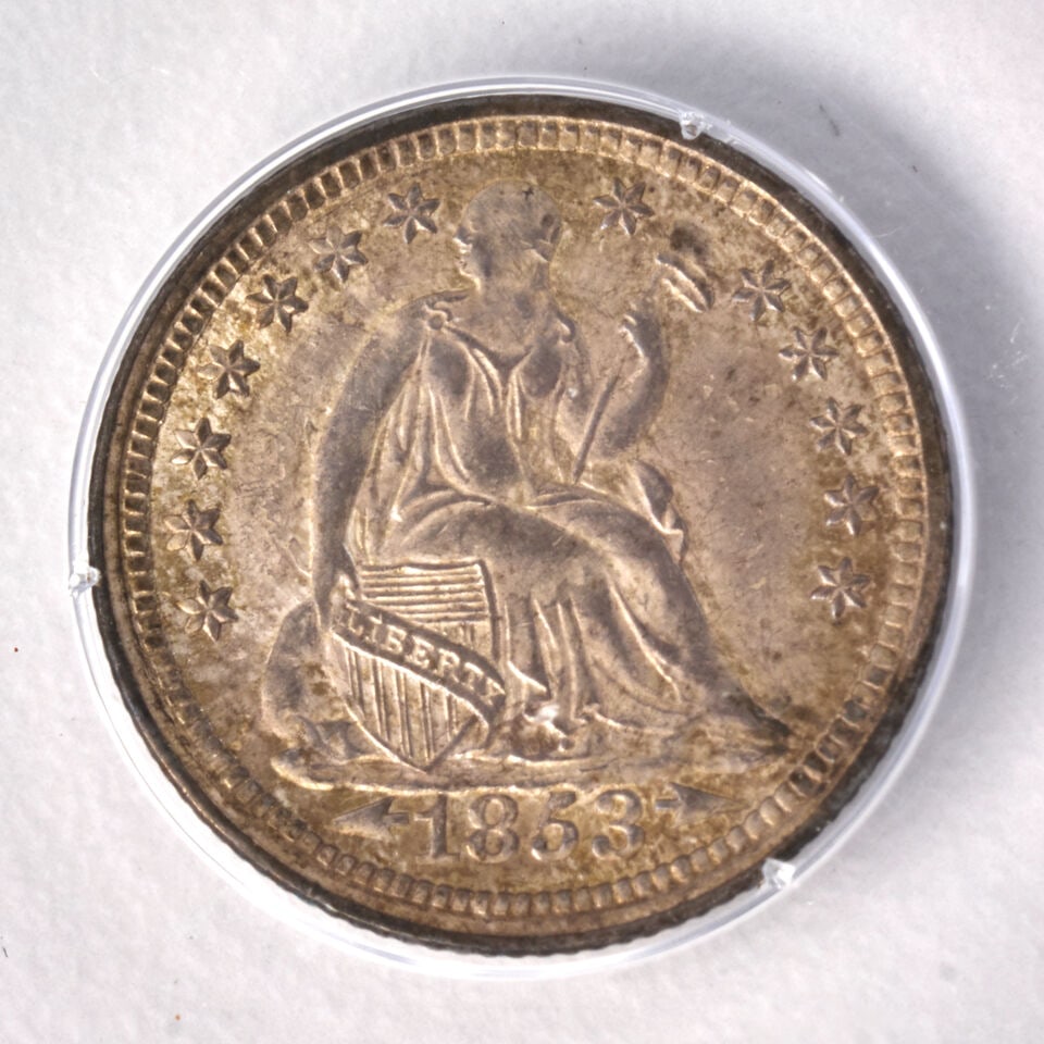 THREE UNITED STATES HALF DIMES. - 4