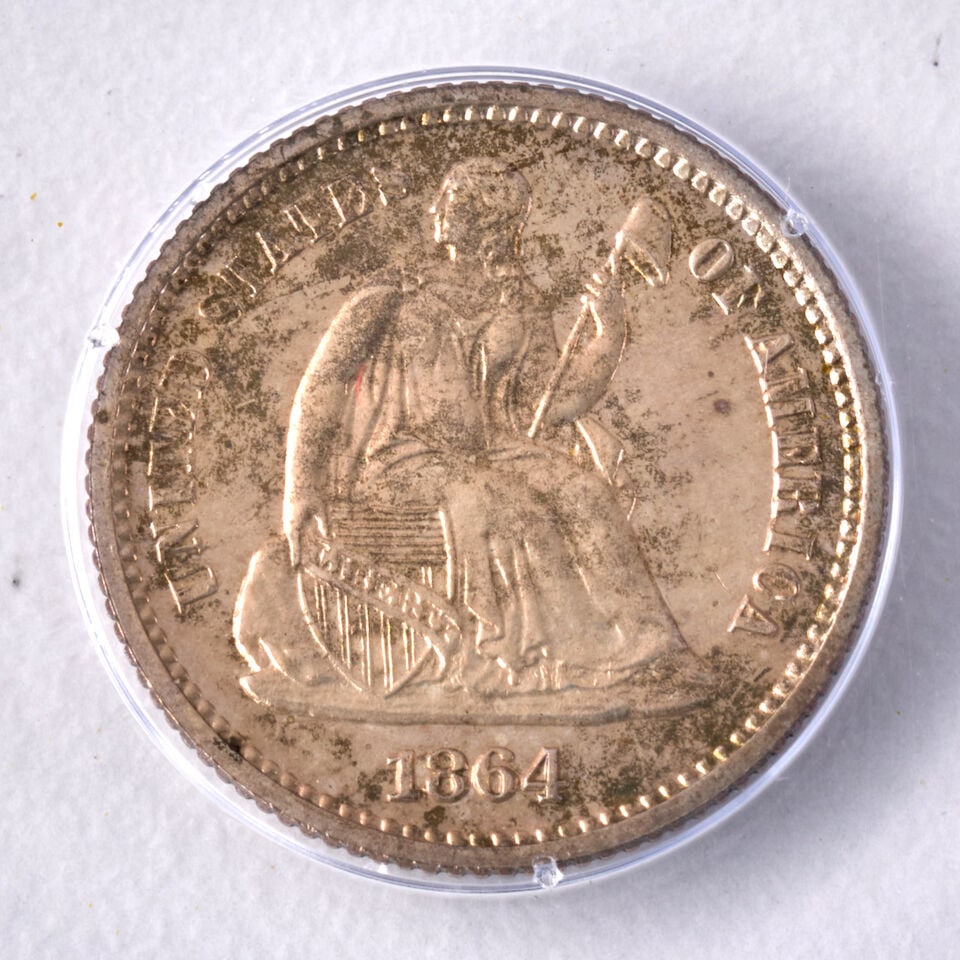 THREE UNITED STATES HALF DIMES. - 6