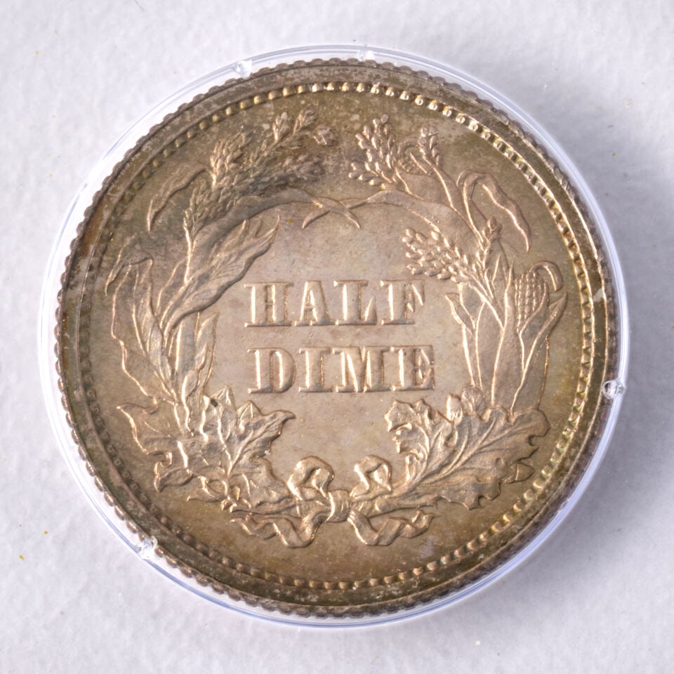 THREE UNITED STATES HALF DIMES. - 7