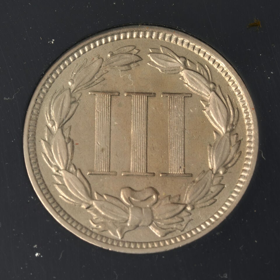 THREE UNITED STATES THREE-CENT PIECES. - 7